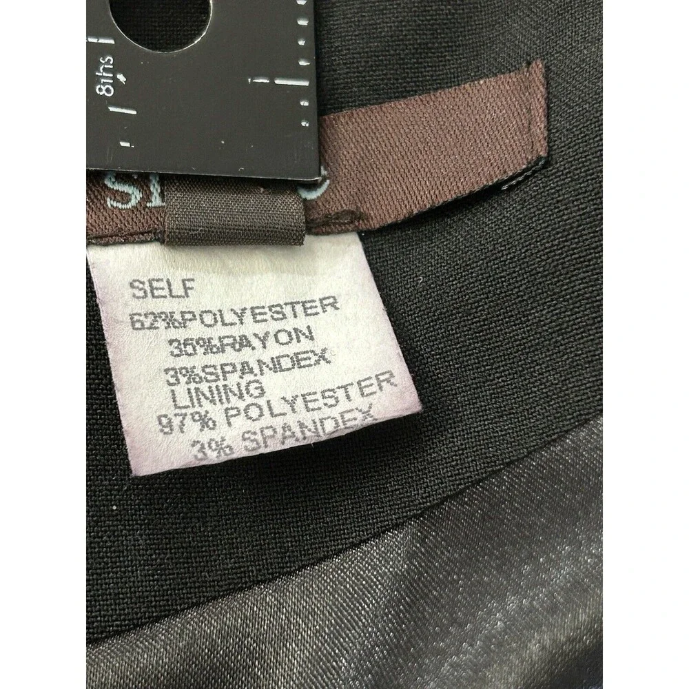 SINGLE Veronica Colorblock Black/Ivory Dress Career Wear Belted Size 10 - Picture 9 of 15